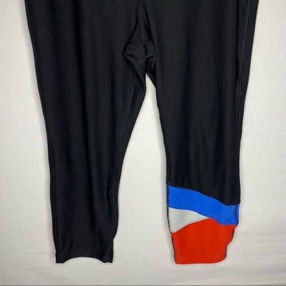 Avia Red Blue Black Cropped Colorblock Active Sportswear Leggings Stretch XL - Picture 4 of 8